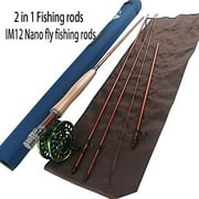 Aventik IM12 Nano 2 in1 Fly fishing rods 9'2'' LW3/4 4pc into 10'6" LW3/4; 9' 5/6 4pc into 10'4" LW5/6 Fast Action with Extra