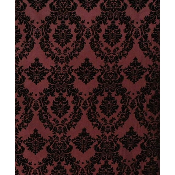 Flocked Damask Polyester Taffeta Fabric by the 5, 10, 15 and 20 Yard Increment, 58”/60” Wide, All Colors