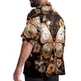 thumbnail image 3 of Butterfly Fission Diagram Men's Short Sleeve Casual Printed Button Down Beach Shirts - Summer Fashion Tops, 3 of 6