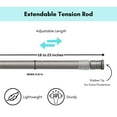 thumbnail image 3 of Adjustable Tension Rod 16-23 Inches - No Tools Needed - Perfect for Lightweight Voile Curtains, Rubber Tips for Secure Fit - Easy Installation for Home Use - Graphite, Sold by 1, 3 of 5