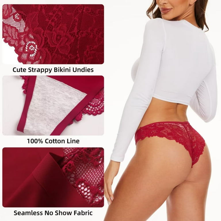 Womens Underwear Red Seamless Panty XL 1 Pack