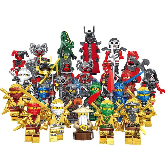 Golden Ninja Building Block Set – 24-Piece Multicolor Creative Construction Toys