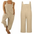 thumbnail image 3 of Jumpsuits For Women Sleeveless Backless Spaghetti Strap Wide Leg Pants, 3 of 4