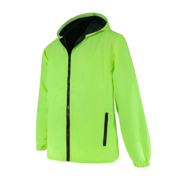 Chamarra fluorescente con gorro y forro transpirable - Kirgust azul M