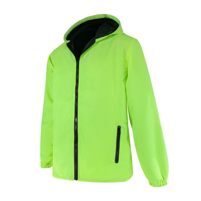Chamarra fluorescente con gorro y forro transpirable - Kirgust amarillo L