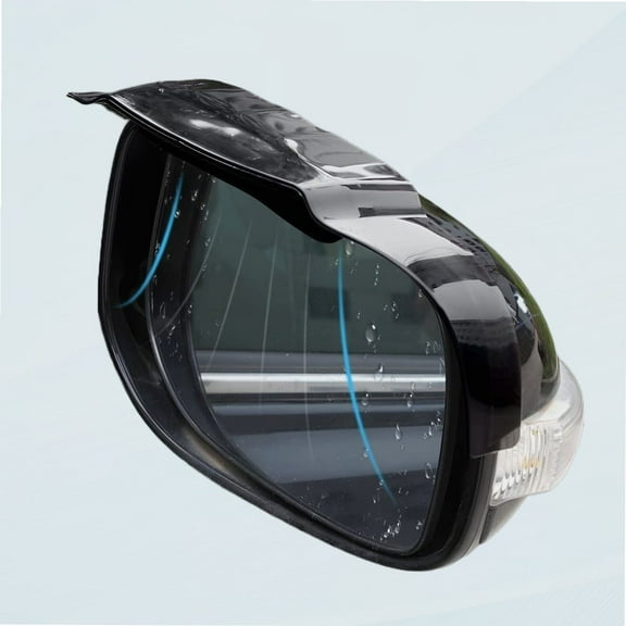 2PCS Car Rearview Mirror Rain Cover with Guided Air Opening, Rainproof PVC Auto Side Mirror Guard, Waterproof Rearview Mirror Smoke Cover, Car Accessories for Truck, SUV, Car (Black)