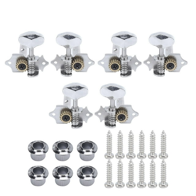 Guitar Tuning Key Metal Knob Tuners Replacement Intonation Adjust Accessories with Screws