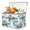 Color 1, variant on Jiaoprinted Nautical Sea Large Toys Storage Box with Lid and Divider, Ocean Coral Turtle Foldable Toys Storage Organizer, Stackable Home Organization, 85L