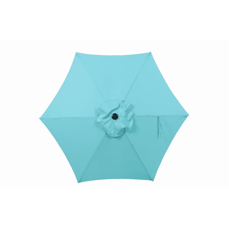 Mainstays 7.5ft Round Market Patio Umbrella, Aqua photo 5
