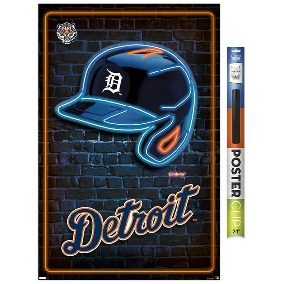 MLB Detroit Tigers - Neon Helmet 23 Wall Poster, 22.375" x 34"