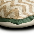 thumbnail image 2 of The HomeCentric Cushion Cover For Couch, Decorative Beige Pack of 2, 24x24 inch (60x60 cm) Cushion Covers, Jute Chevron Throw Pillows For Couch, Geometric Pattern Contemporary Style Easter - Molokhia, 2 of 3