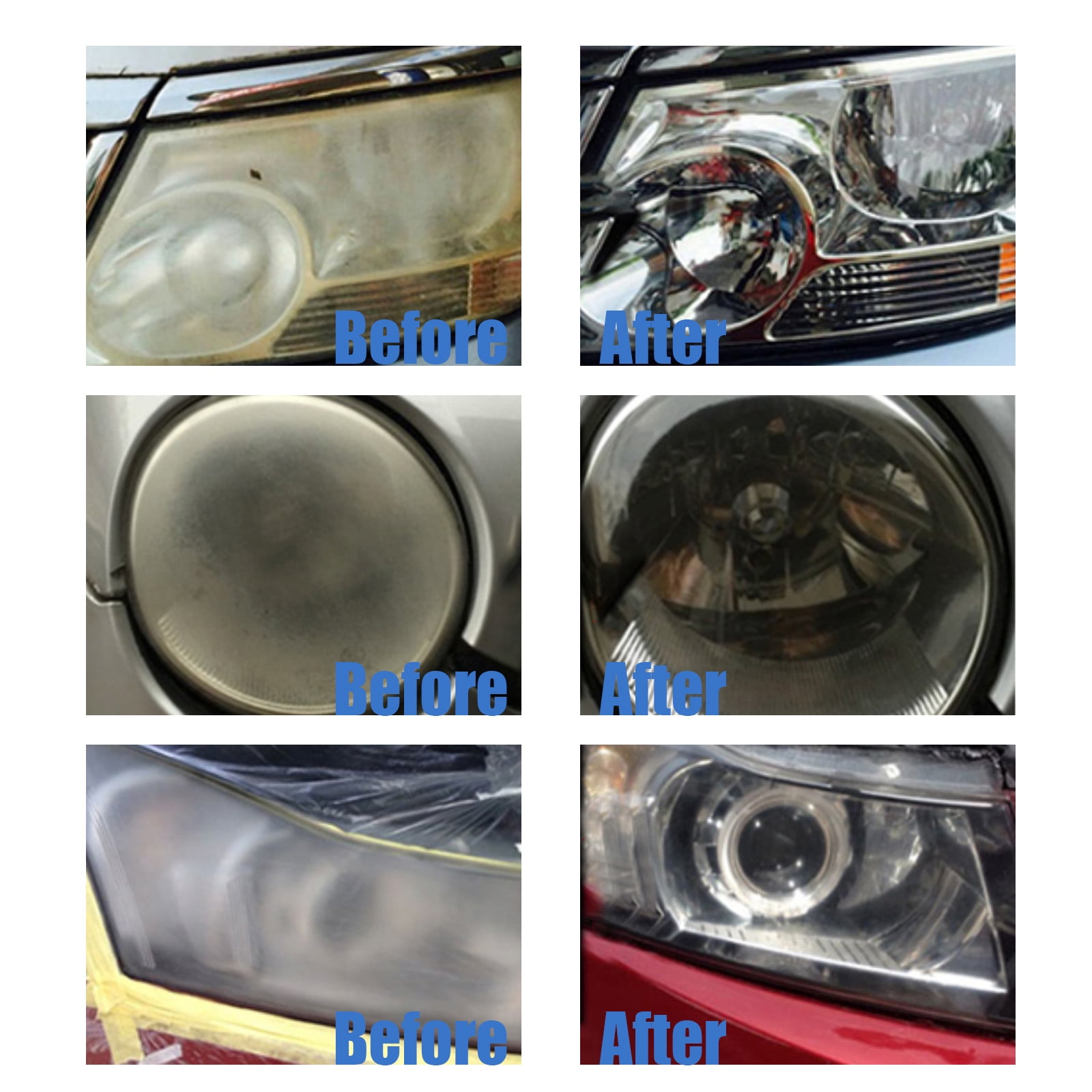 Alvantor Headlight Restoration Fluid Kit, Car Headlight Scratch Repair & Brightening Plating Crystal Polish for All Vehicles, 3.38fl.oz