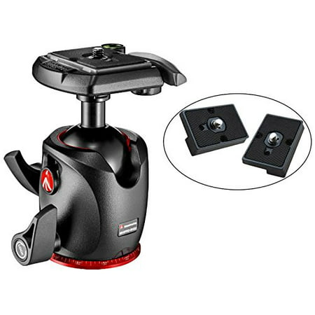 Manfrotto XPRO Magnesium Ball Head with Two Ivation Replacement Quick Release Plates for the RC2 Rapid Connect