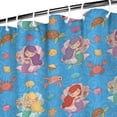 thumbnail image 3 of Mermaid Princess Sea Pattern Shower Curtain 72"x72" ,Bathroom Decorative Shower Curtains Set with 12 Hooks,Modern Waterproof Washable Shower Curtain, 3 of 6