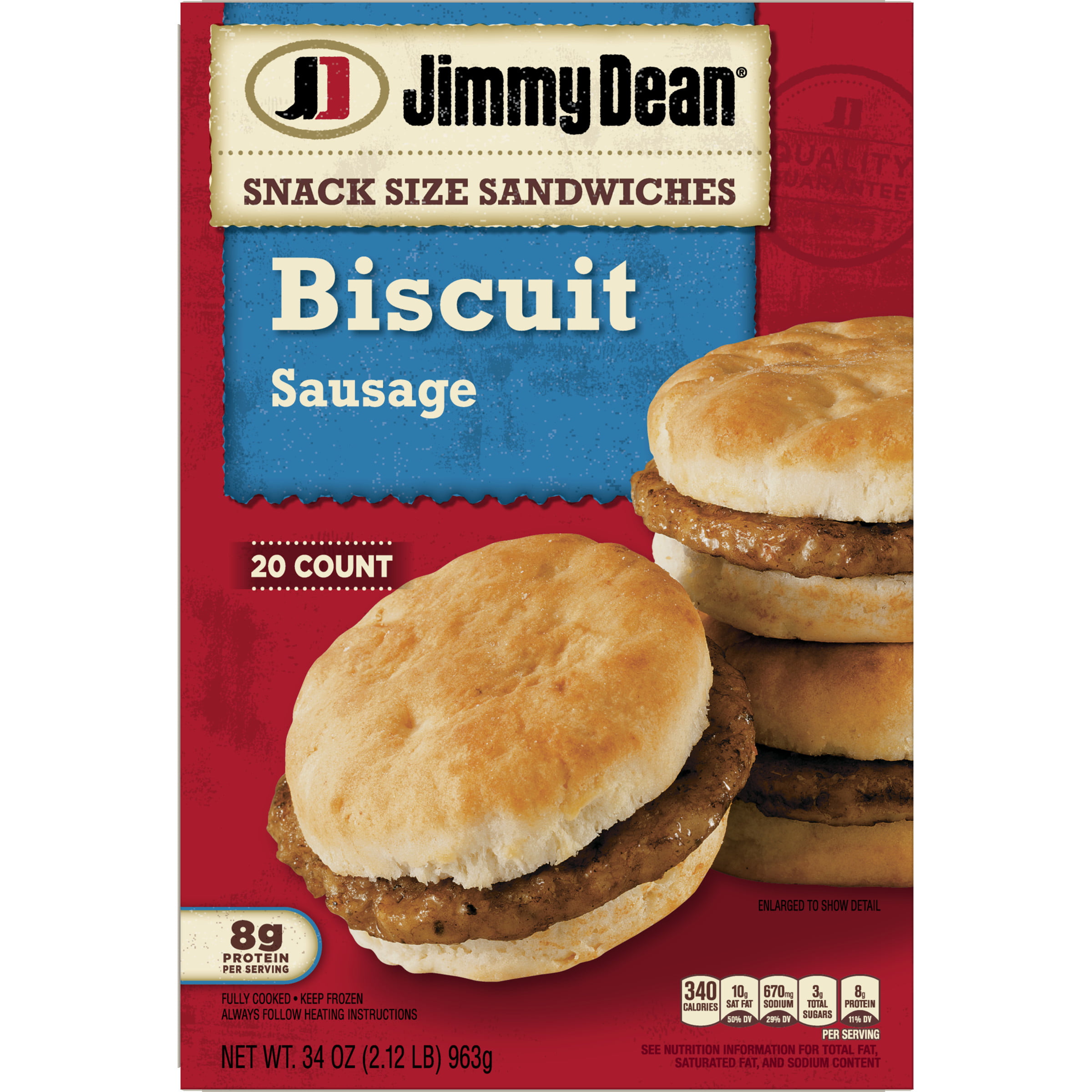 jimmy dean sausage biscuit nutrition