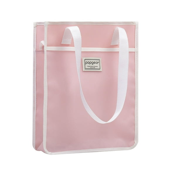 Bolsa Tote Popgear, Rosa, Vertical con Asas Blancas