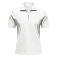 thumbnail image 6 of AZoiNM Men's Corduroy Short Sleeve Shirt Half Zip Collared Casual Stretch Fit Tee, 6 of 10