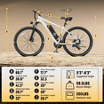 thumbnail image 5 of Hopepeak Racer 26" Adult Electric Bike, Mountain Ebike with up to 20MPH, 48V 7.8Ah Battery 350W Motor Peak 1000W Electric Bicycle with Fender & Rear Rack, Unisex (White), 5 of 5