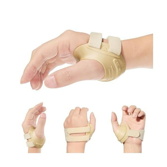 CMC Thumb Brace - Comfortable Thumb Splint for CMC Joint Pain, Osteoarthritis, Tendonitis, Arthritis, CMC Joint Thumb Arthritis Brace for Women & Men (Right Hand, Large, Beige)