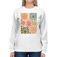 thumbnail image 2 of Retro Floral Pattern Art Women's Sweatshirt, 2 of 3