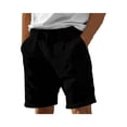 thumbnail image 2 of Mens Corduroy Shorts Casual Summer Beach Shorts for Men with Pockets Black XL, 2 of 5