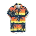thumbnail image 2 of Yieetim Hawaiian Small V-Neck Short Shirts For Mens, Quickly Dry Summer Short Shirts , Tropical Vacation Stylish Print Beach Shirts, Vintage Print Board Shirts For Surfing XXXXL, 2 of 7