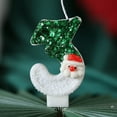 thumbnail image 2 of Todaioua Christmas Birthday Number Candle Green Sequins Numeral Candles with Cute Santa Claus 0-9 Cake Topper Decoration for Christmas Birthday, Birthday Candles for Wedding Reunion Theme Party, 2 of 3
