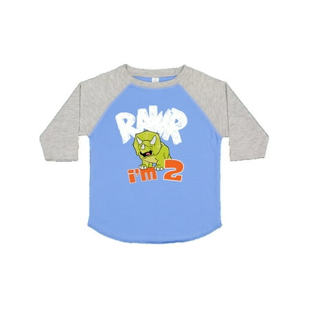 

Inktastic RAWR I m 2! Baby Triceratops Gift Toddler Boy or Toddler Girl T-Shirt
