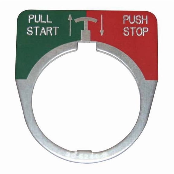 Eaton Cutler-Hammer Legend Plate, Push/Pull, Start/Stop 10250TR2