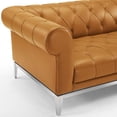 thumbnail image 6 of Modway Idyll Tufted Button Upholstered Leather Chesterfield Loveseat in Tan, 6 of 8