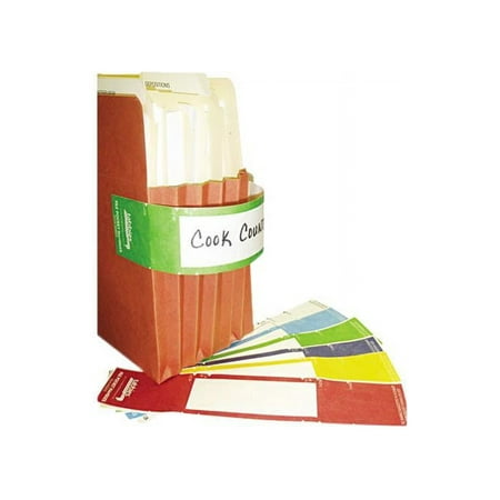 UPC: 0084371688074 | Tabbies File Pocket Handles 9-5/8 x 2 Dark Blue/White 48/Pack 68807