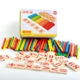 thumbnail image 3 of Anvazise Colorful Wooden Number Sticks Counting Blocks Math Operation Education Kids Toy One Size, 3 of 13