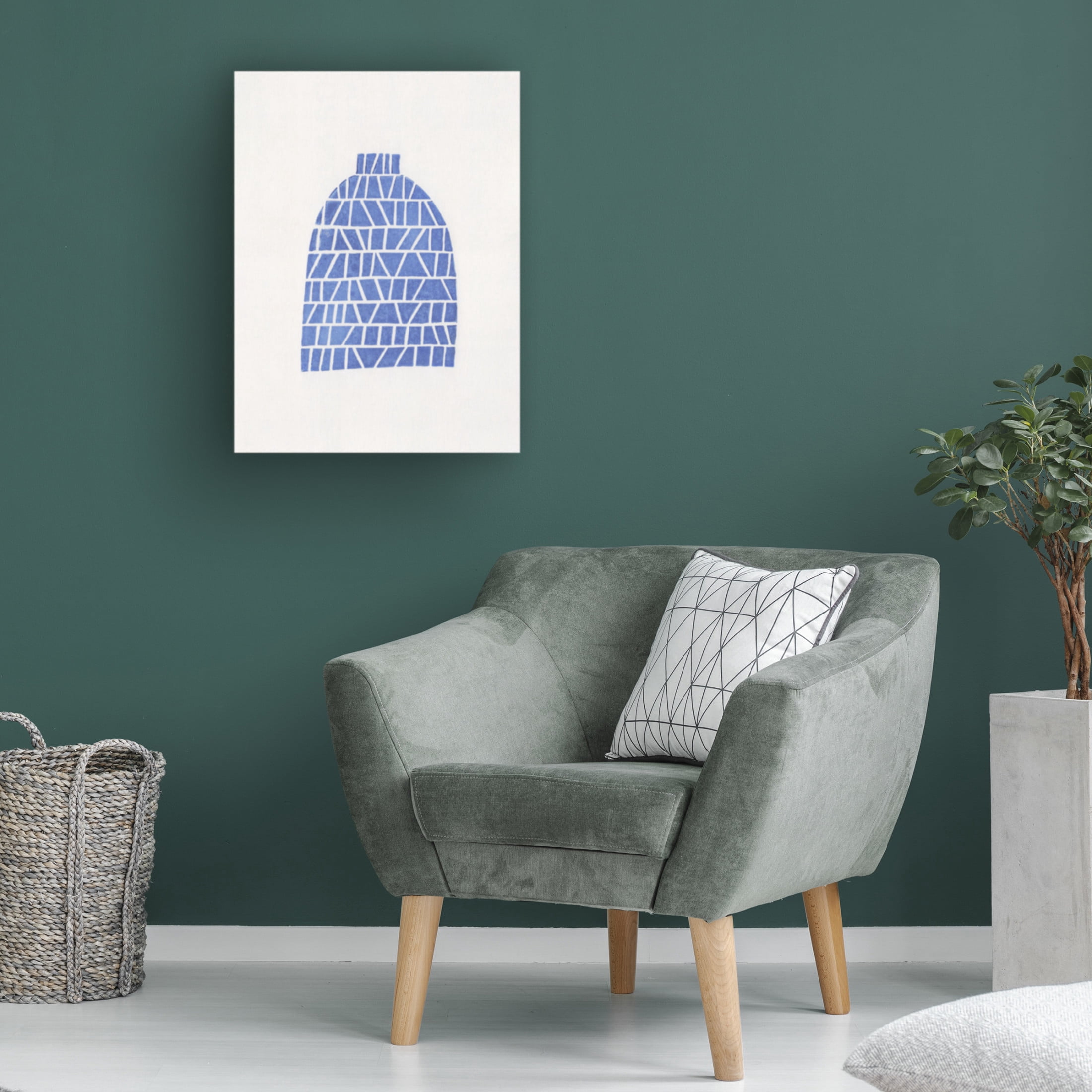 Trademark Fine Art Alisa Galitsyna Linocut Vase 5 Canvas Wall Art