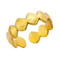 thumbnail image 1 of Anillos de concha de acero inoxidable para mujer y niña, anillo de dedo de Color dorado estético, tendencia de verano, joyería de boda, regalo de playa, 2024, 1 of 5