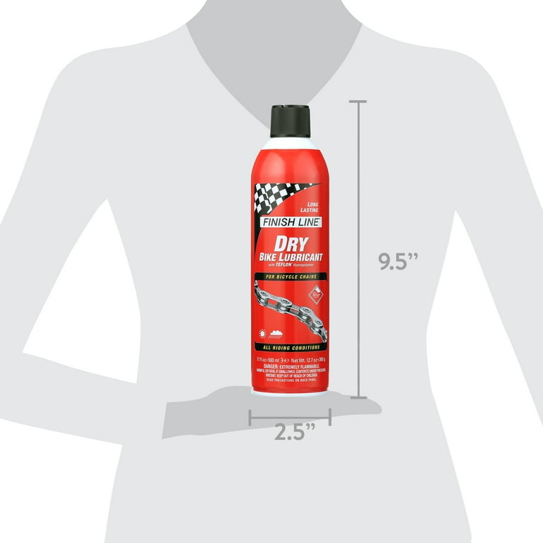 Finish Line Dry Bicycle Aerosol Lubricant 500ml 17oz