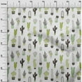 thumbnail image 3 of oneOone Viscose Jersey White Fabric Cactus Sewing Material Print Fabric By The Yard 60 Inch Wide-T4, 3 of 7