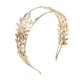 thumbnail image 1 of Elegant Leaves Shape Crown Greek Baroque Style Headband for Girls Model Fashion Performance Show Wedding Party Jewelry, 1 of 4