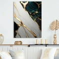 thumbnail image 2 of Designart Abstract Geode Gold And Green Marble II Canvas Wall Art, 2 of 5