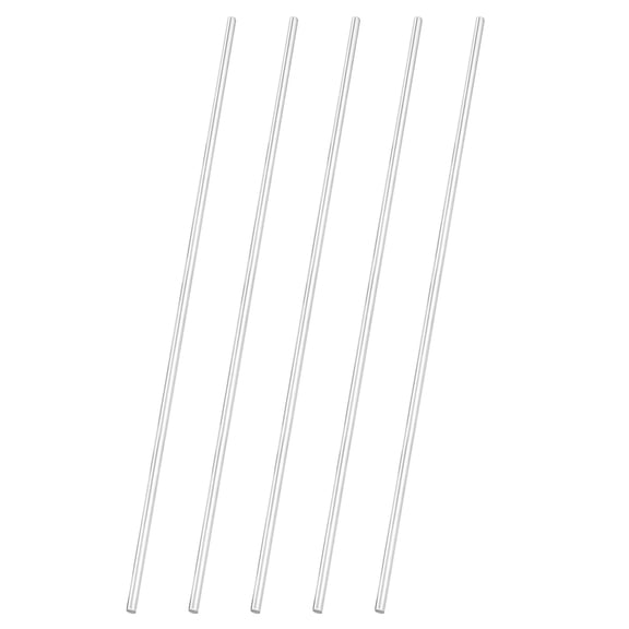 Uxcell 5pcs 304 Stainless Steel Round Rods, 1/8" Dia x 8" Length Stainless Steel Metal Solid Shaft Rod Bar for Industry Use Metal Working Hobbies DIY Craft, Silver