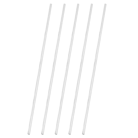 Uxcell 5pcs 304 Stainless Steel Round Rods, 1/8" Dia x 8" Length Stainless Steel Metal Solid Shaft Rod Bar for Industry Use Metal Working Hobbies DIY Craft, Silver