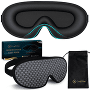 ComfiTime 3D Sleep Mask - 100% Blackout Eye Mask for Sleeping, Eye Covers for Men,Women,Kids, Contour Blindfold with Nose Baffle, Soft & Lightweight Sleep Eye Blinders , Latex-Free, Gray