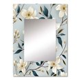 thumbnail image 2 of Designart "Whispering Subtlety II" Floral Wall Mirror, Printed Beige Wall Mirror, Traditional Bathroom Wall Mirror, Decorative Floral Mirror - 24x32 Inch, 2 of 5