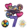 Mayflower Products Aladdin 7th Birthday Party Supplies Princess Jasmine Balloon Bouquet Decorations - Purple Number 7