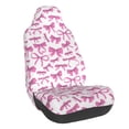 thumbnail image 1 of Wukai Pink bows Full Set Car Seat Covers with Soft Padding Universal Auto Front Seats Protector and Cushion Mat, 1 of 5