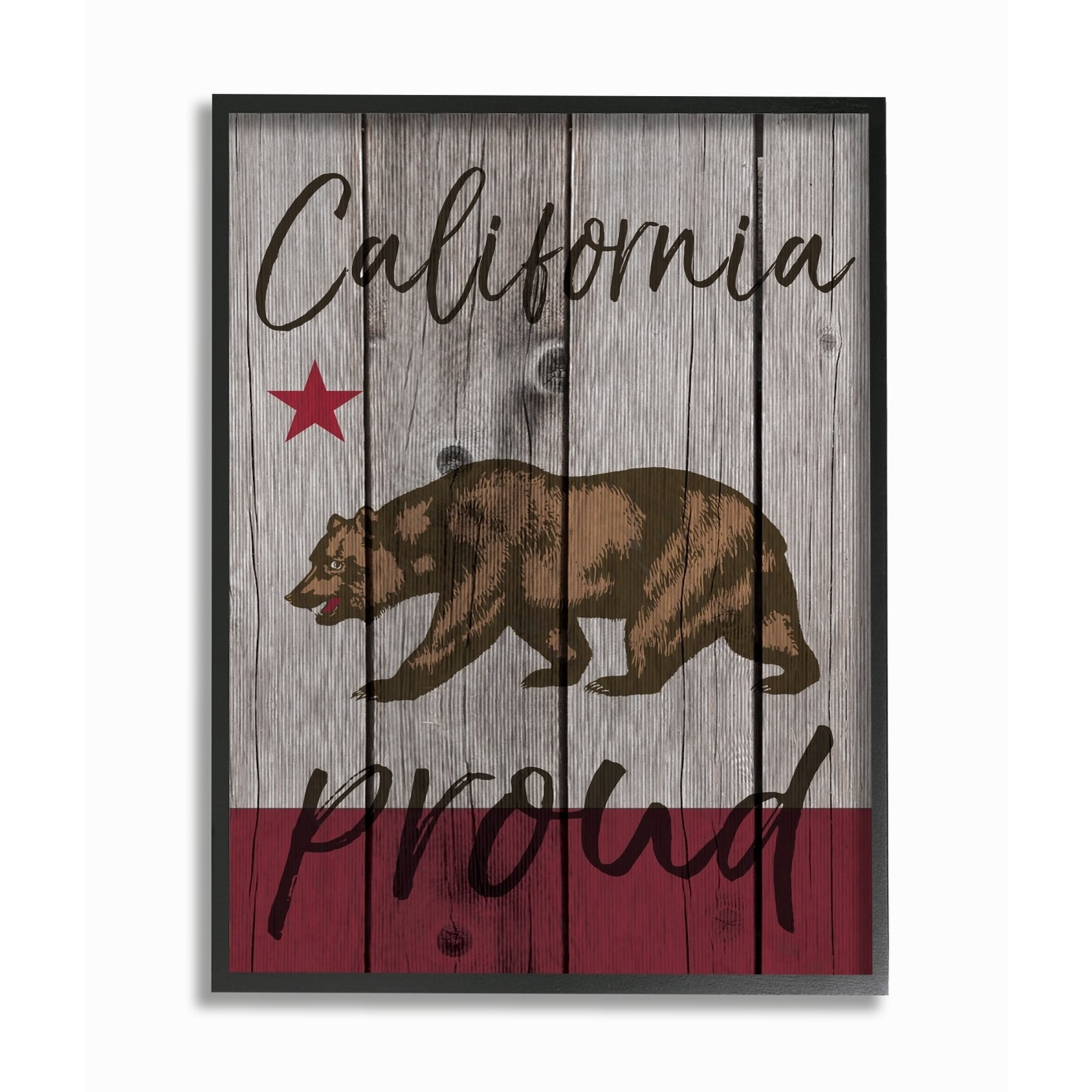 The Stupell Home Decor Collection Proud Typography Framed Wall Art
