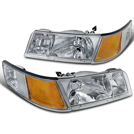 2002 Mercury Grand Marquis - Spec-D Tuning For 1998-2002 Mercury Grand Marquis Clear Headlights W/ Corner Signal Lamps Chrome 1998 1999 2000 2001 2002 (Left+Right)