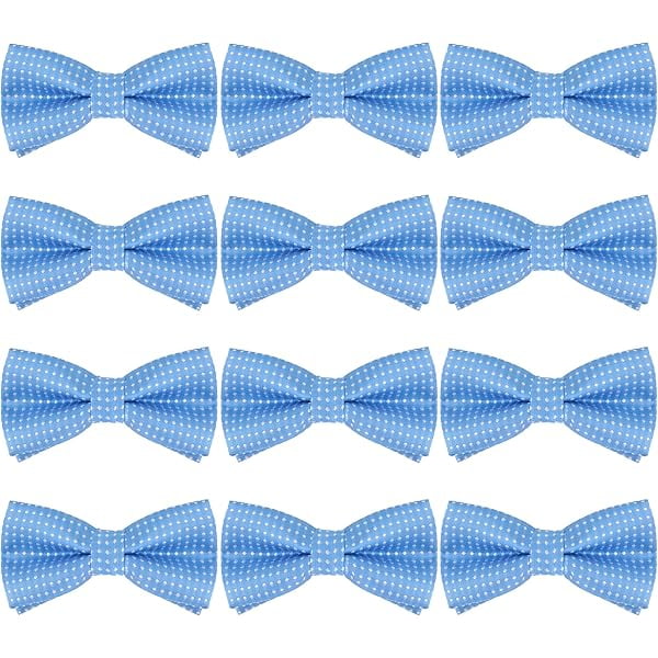 wonima02 12Pcs Dot Bow Ties Classic Adjustable Neck Bowtie for Child Boys Toddlers Wedding Party Graduation Dress up