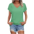 thumbnail image 3 of Aboser Womens Classic V Neck T Shirts Summer Tops 2026 Casual Short Sleeve Tshirts Cozy Soft Basic Tees Loose Fits Plain Blouses, 3 of 8