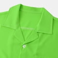 thumbnail image 6 of Miluxas Polo Shirts for Men Clearance Men's Casual Solid Young Blood Turn-down Collar with Pocket Button Short Sleeve Blouse Tops Shirt Green 10(2XL), 6 of 9