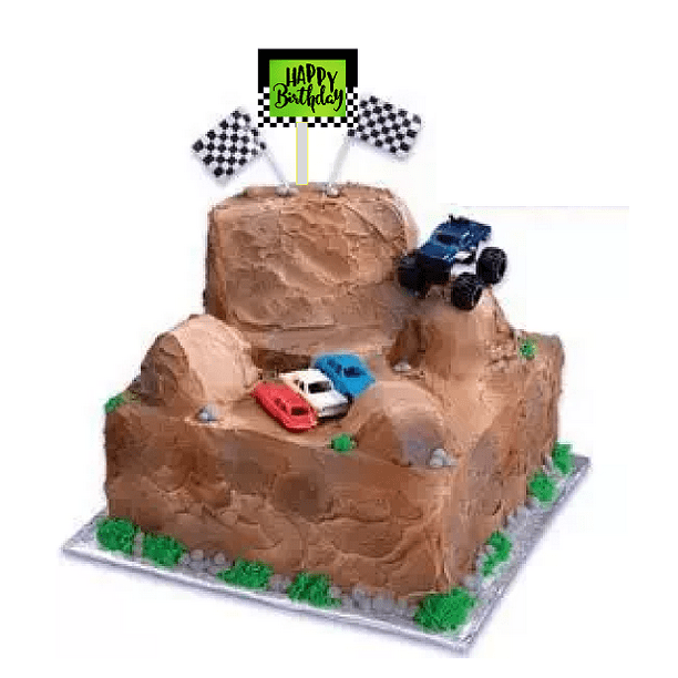 Monster Truck Cake Decoration Topper With Happy Birthday Plaque Walmart Com